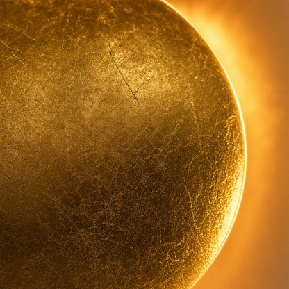 Eclipse – Midcentury Iron Wall Sconce Gold Leaf Finish
